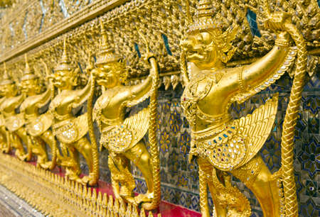Statue of Garuda in Wat Phra Kaeo, Bangkok, Thailand.(  temple place and the sculpture in Thailand temple , be of the public has no which copyright protects )の写真素材