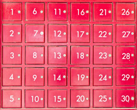 A red box for entering a letter or importantの写真素材