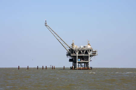 Oil Rig in Gulf of Mexicoの写真素材