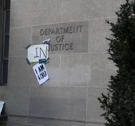 march in DC to protest separation of families at the borderのeditorial素材