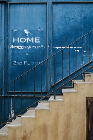 Stairway to heaven. I photographed the staircase and walls of blue because it has a beautiful...