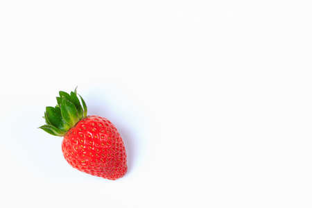 Fresh red strawberries Placed on a white background.の写真素材