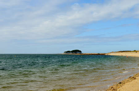 landscape on the Brittany coastの写真素材