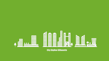 City Skyline Silhouette Background Vectorのイラスト素材