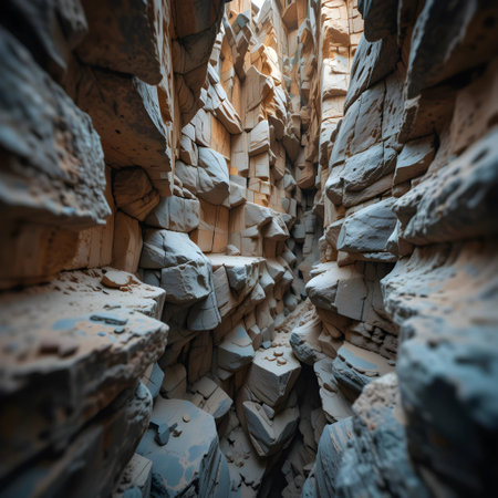 Rock formations in Petra, Jordan. Petra is one of the New Seven Wonders of the World.の素材