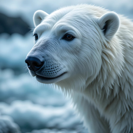 Polar bear (Ursus maritimus) on the snowの素材