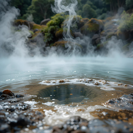 Hot spring in the geothermal area of Wai-O-Tapu, New Zealandの素材