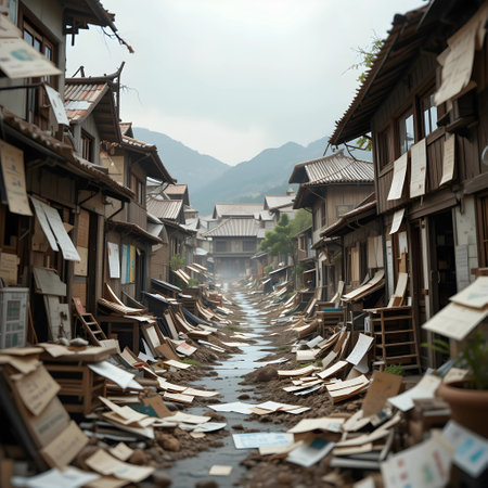 Traditional wooden houses in the old town of Takayama, Japanの素材