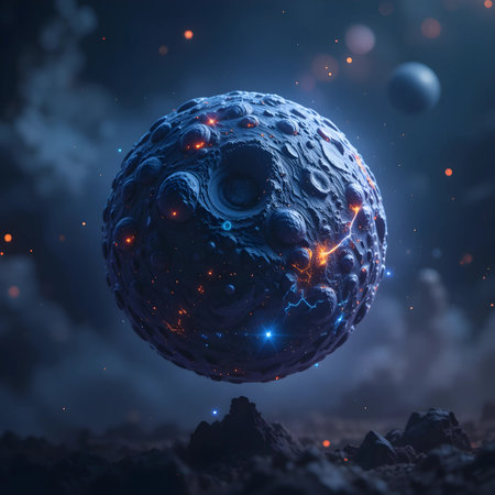 3D illustration of a planet in outer space. 3D renderingの素材