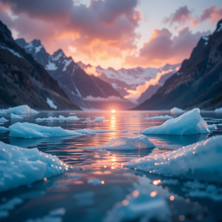 Ice formations in Glacier Lagoon, Iceland, Europeの素材