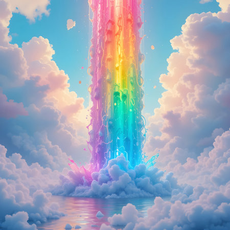 Futuristic city landscape with neon lights. 3d rendering.の素材