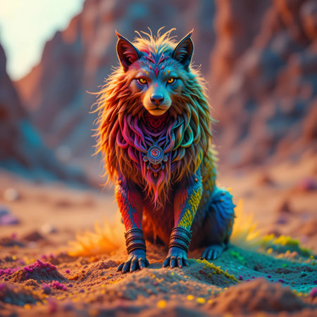 3d rendering of a blue spider in the dark with a blurred backgroundの素材