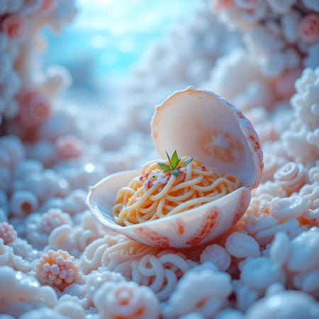 Fairy-tale character of a fox sitting on the sand.の素材