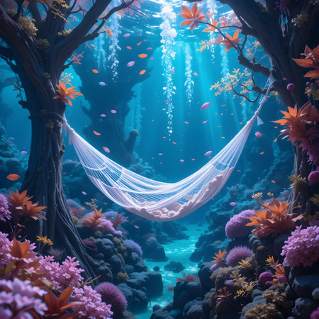 Mystical fantasy landscape. 3D rendering. Computer digital drawing.の素材