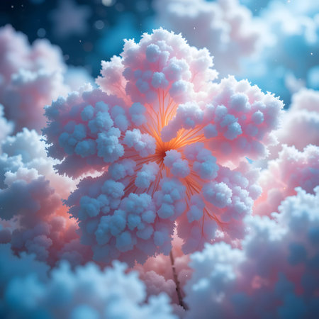 3D illustration of abstract fractal for creative design looks like flowerの素材