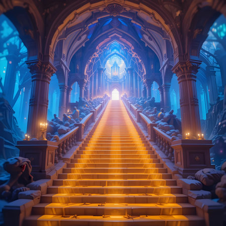 Staircase leading to the Cathedral of the Immaculate Conception.の素材