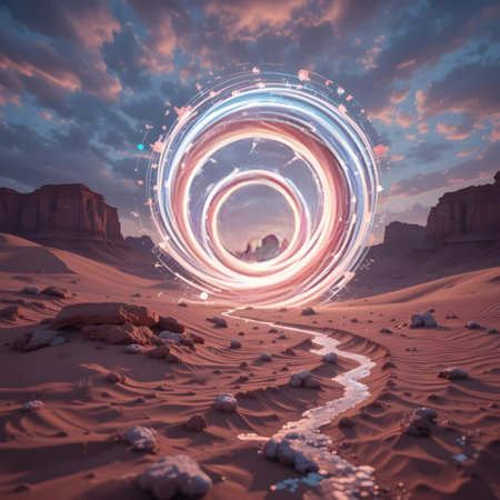 Abstract background of the desert. 3d rendering, 3d illustration.の素材