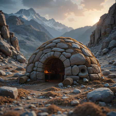 Mystical igloo in the Himalayas, Nepal.の素材