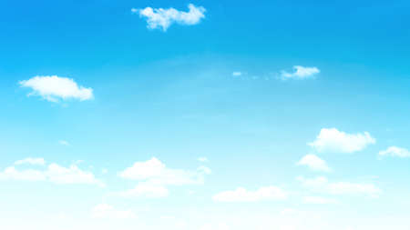 Blue sky and white clouds backgroundの写真素材