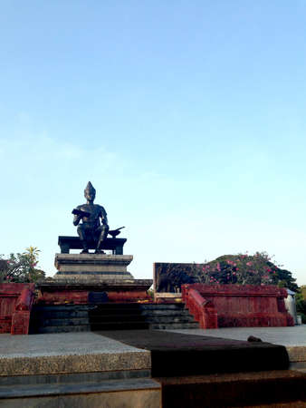 Pho Khun Ram Khamhaeng statue at Sukhothaiの写真素材