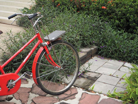 Red bicycleの写真素材