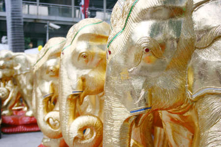 Decorative golden eye elephants