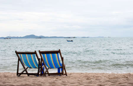 plastic Beach chairの写真素材