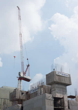 Construction site with concrete steels のeditorial素材