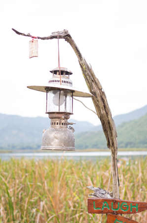 Pressure paraffin storm Lamp lanternの写真素材