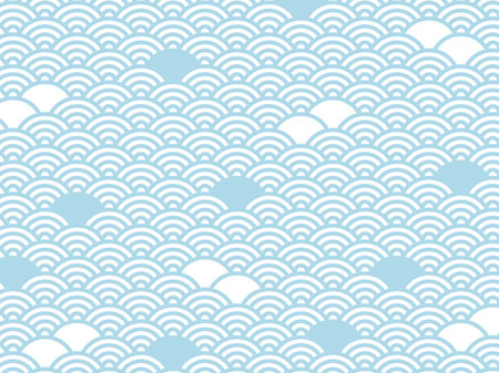 Auspicious blue Seigaiha wallpaperのイラスト素材