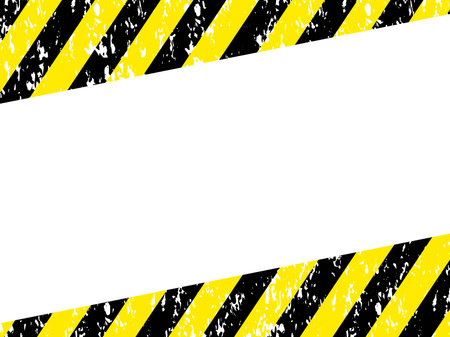 Diagonal warning frame on white backgroundのイラスト素材