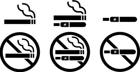 Set of tobacco symbolsのイラスト素材