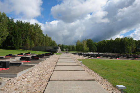 The memorial complex "Khatyn" - a monument to hundreds of Belarusian villages burnt by the Nazis during the great Patriotic warの写真素材