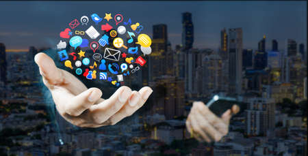 DIGITAL MARKETING new startup project MILLENNIALS Business team hands at work with financial reports...
