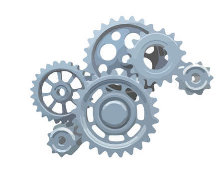 Gear icon template color editable. Gear symbol vector sign isolated on white background.&#xD;&#xA;Keywords:のイラスト素材