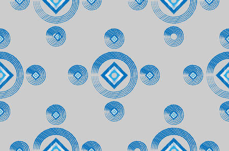 Abstract ethnic ikat chevron pattern background Traditional pattern on the fabric in Indonesia and other Asian countriesのイラスト素材