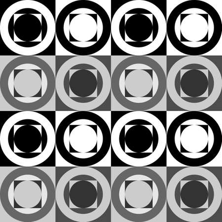 abstract seamless pattern ,black and white Vector seamless pattern.のイラスト素材