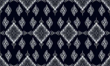 Abstract ethnic ikat chevron pattern background Traditional pattern on the fabric in Indonesia and other Asian countriesの写真素材