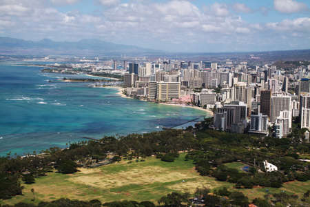 City of Honolulu Overlook from Diamon Head Crater
