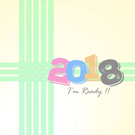 Vector background for new year 2018 celebrationのイラスト素材