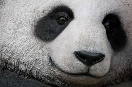 close up of a giant panda statueの写真素材