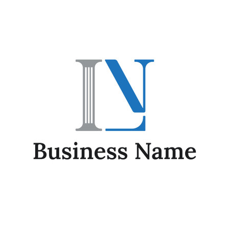 Letter LN Law Legal Logoのイラスト素材