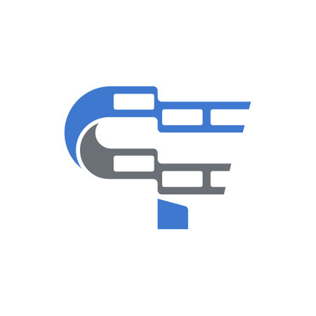 Letter C and F film roll logo design template.のイラスト素材