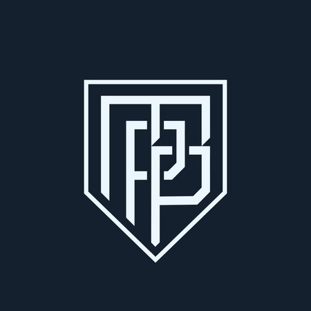 Abstract Letter MPP with shield Strong and Security Logo Conceptのイラスト素材