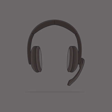 Illustration Vector Graphic of Headphone with Colour Gray Elegant Good for Example Productのイラスト素材