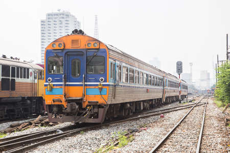 Thai train Diesel rail in city of Thailandのeditorial素材