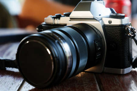 Digital camera with lensの写真素材