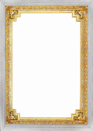 Wood Gold carving frame thailandの写真素材