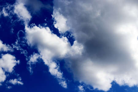 Background blue sky and white cloudsの写真素材