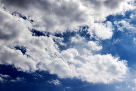Background blue sky and white cloudsの写真素材